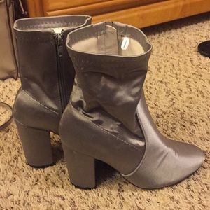 Silver booties